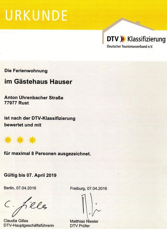 Gaestehaus Hauser Rust Exteriör bild